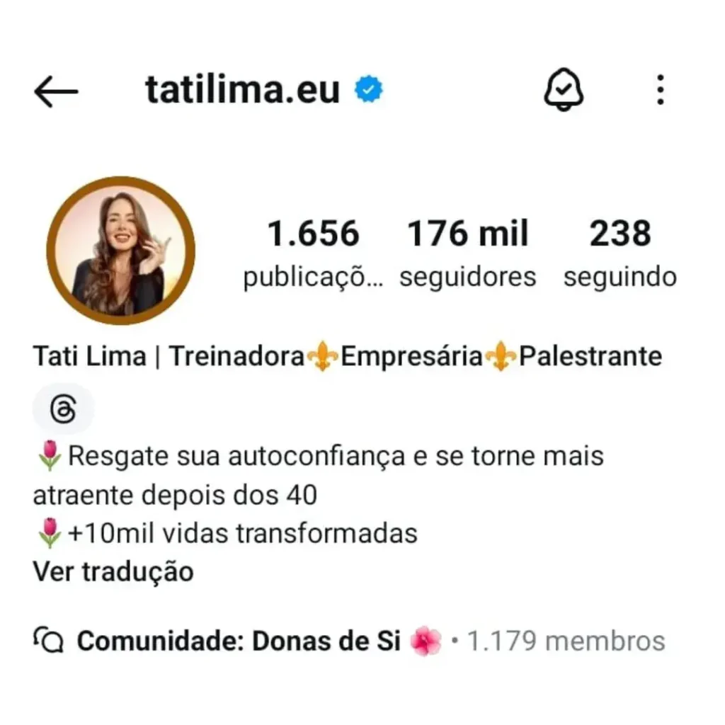 Página do Instagram